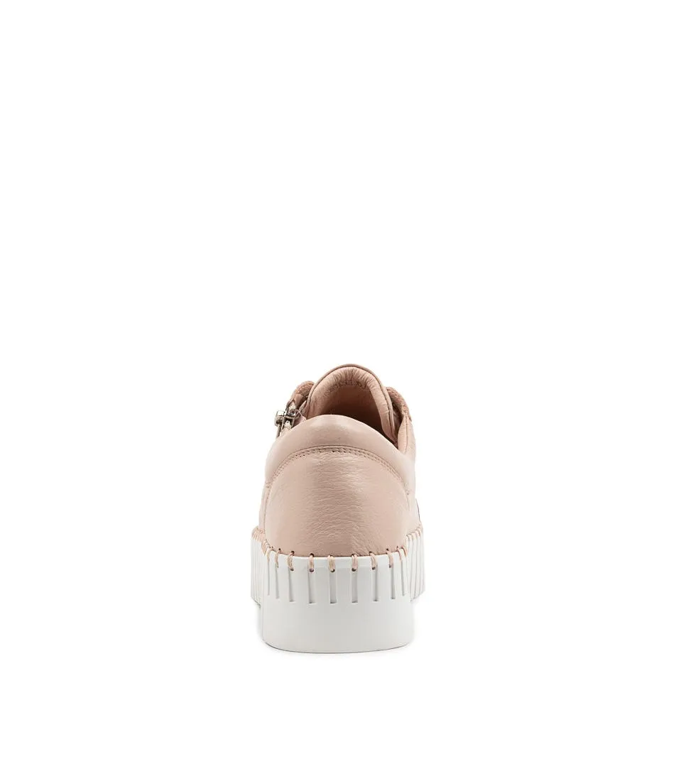 DJANGO & JULIETTE Bassel Pale Pink Leather Sneakers Ws