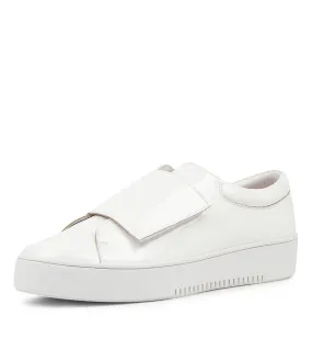 DJANGO & JULIETTE Locks White Patent Leather Sneakers Ws