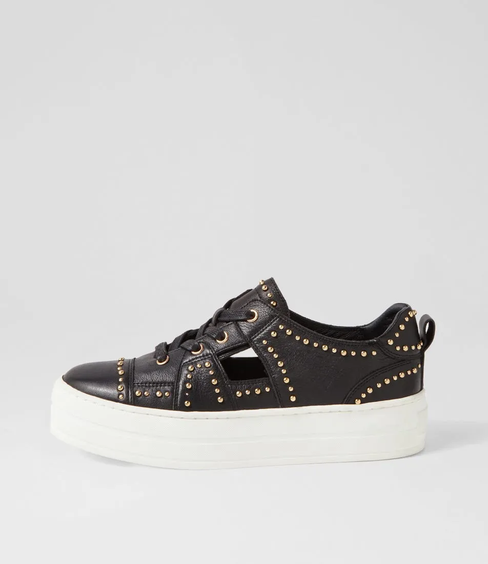 DJANGO & JULIETTE Shedd Black White Leather Sneakers