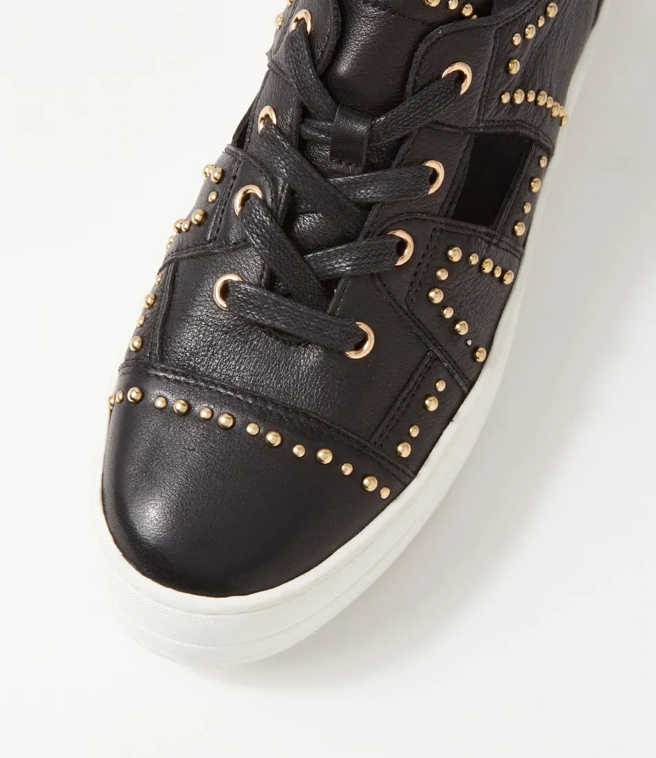 DJANGO & JULIETTE Shedd Black White Leather Sneakers