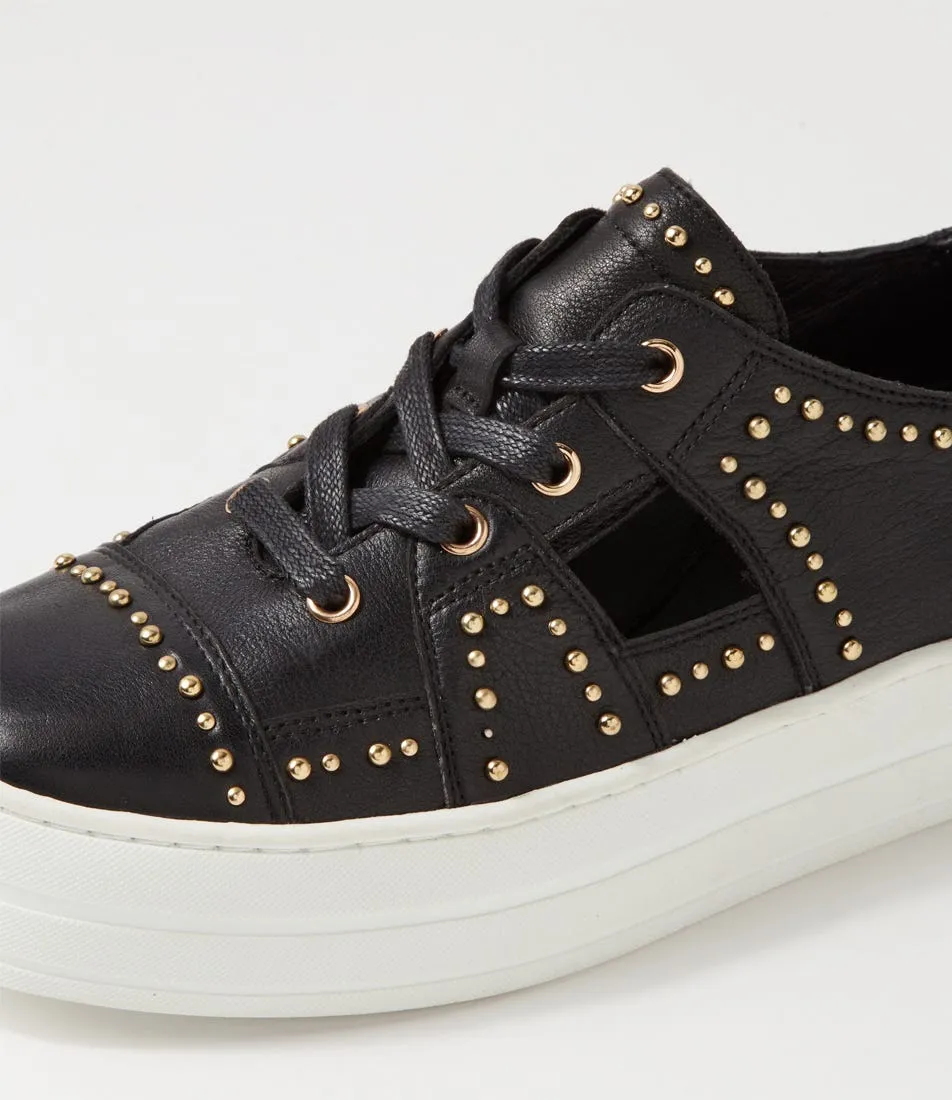 DJANGO & JULIETTE Shedd Black White Leather Sneakers