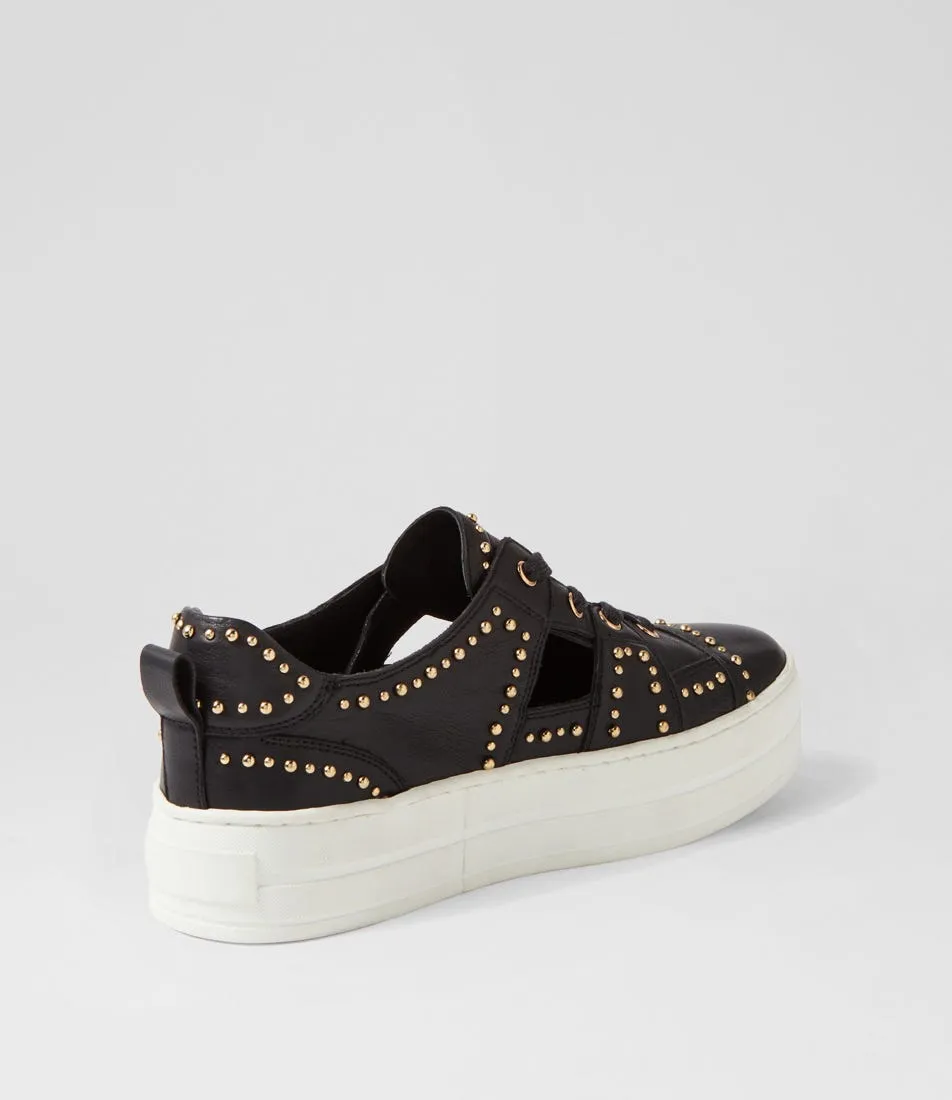 DJANGO & JULIETTE Shedd Black White Leather Sneakers