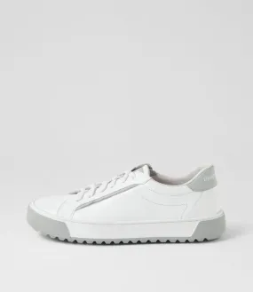 DJANGO & JULIETTE Talisha White Duck Egg Leather Sneakers