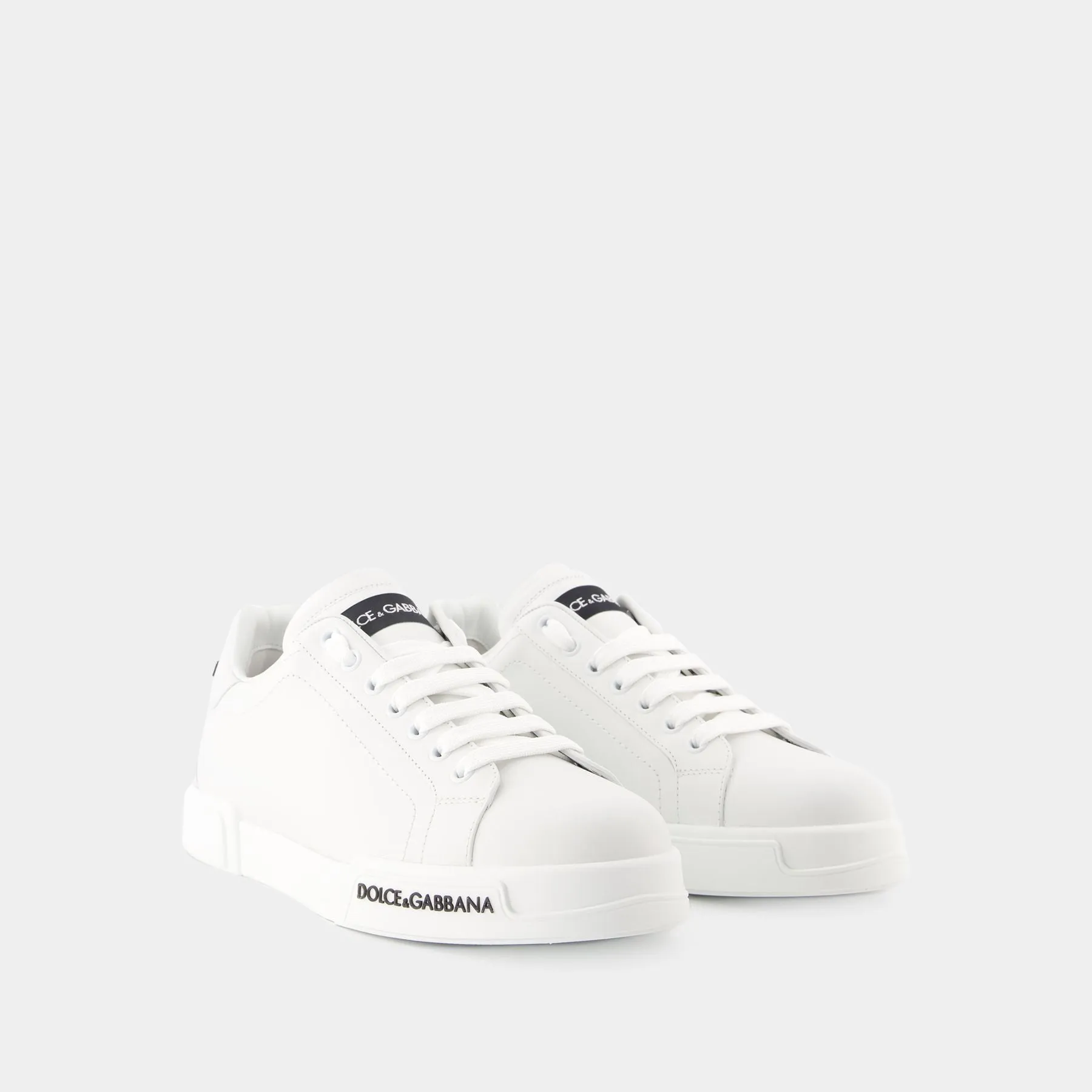 Dolce&Gabbana  Portofino Low-Top Sneakers - Dolce&Gabbana - Leather - White