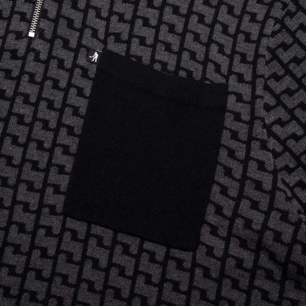 Drain Knit Polo - Black