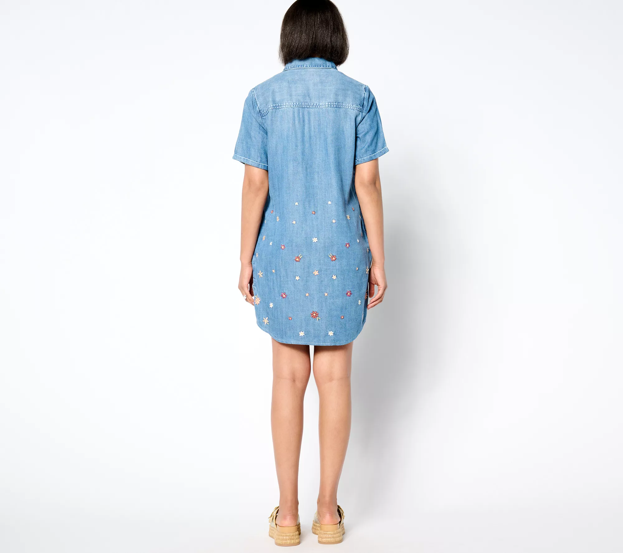 Driftwood Jeans Embroidered Short Sleeve Mabel Dress - Prairie