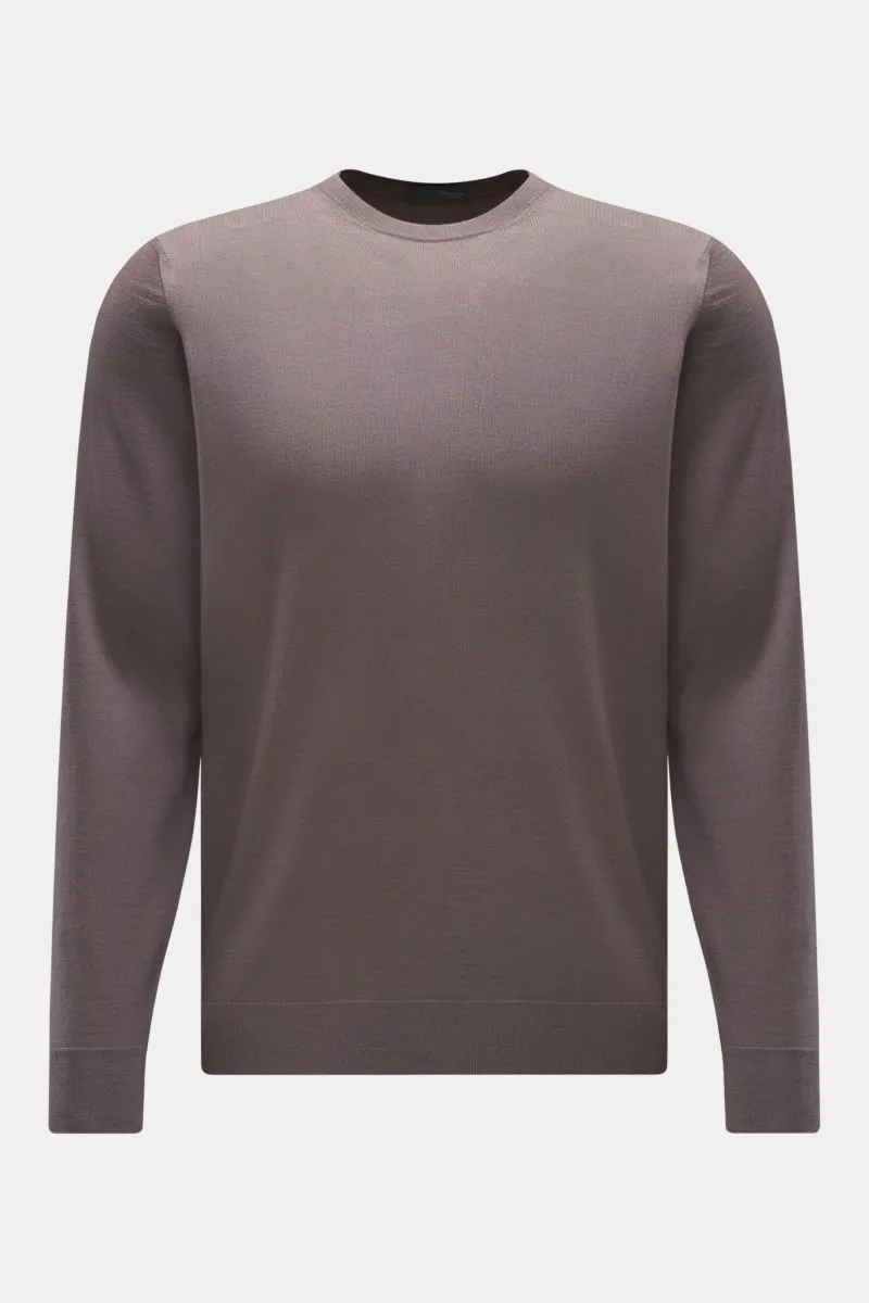 DRUMOHR Merino fine knit jumper grey brown