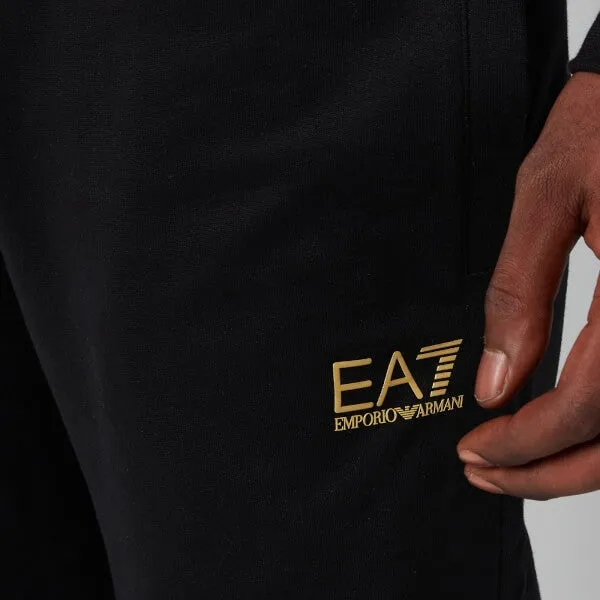 EA7 Men's Core ID Full Zip Tracksuit - Black/Gold