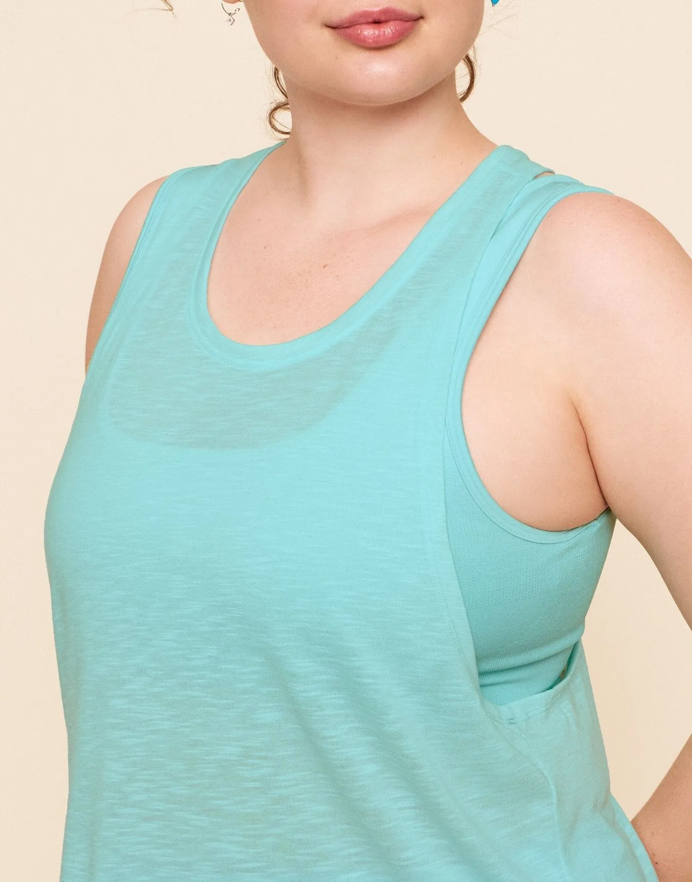 Emmaline Dropped Armhole Tank Workout Tank