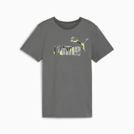 ESS+ CAMO Tee - Youth 8-16 years | Mineral Gray | PUMA Staff Picks | PUMA 