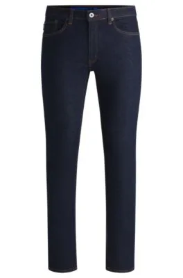 Extra-slim-fit jeans in dark-blue stretch denim