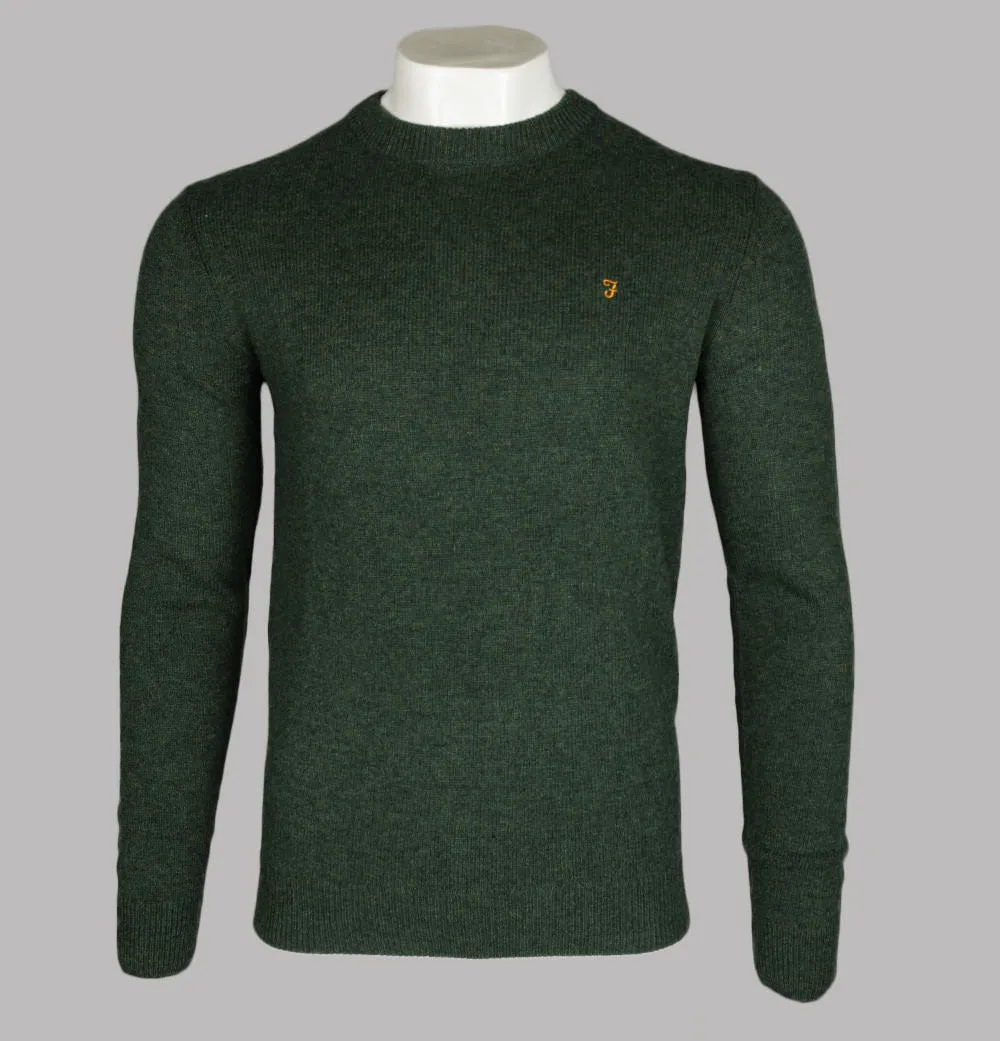 Farah Birchall Lambswool Jumper Evergreen