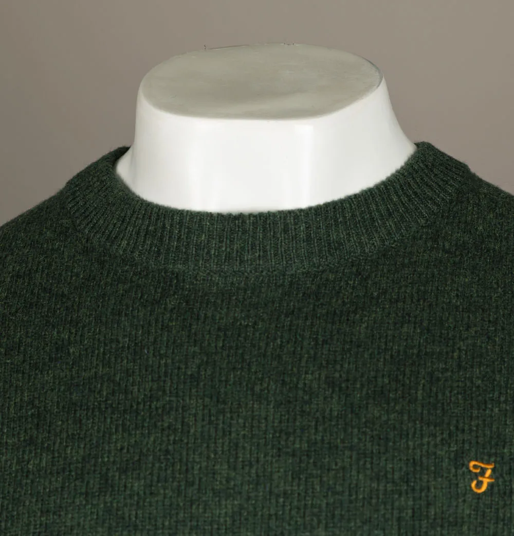 Farah Birchall Lambswool Jumper Evergreen