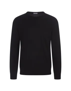 FEDELI Deep Blue Cashmere Crew Neck Pullover