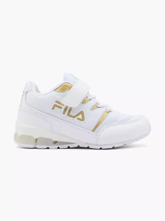 FILA  Infant Boys White/Gold Velcro Trainers