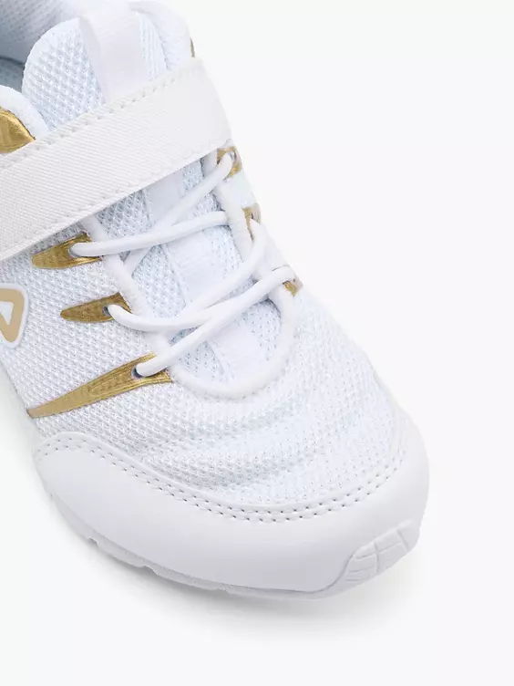 FILA  Infant Boys White/Gold Velcro Trainers