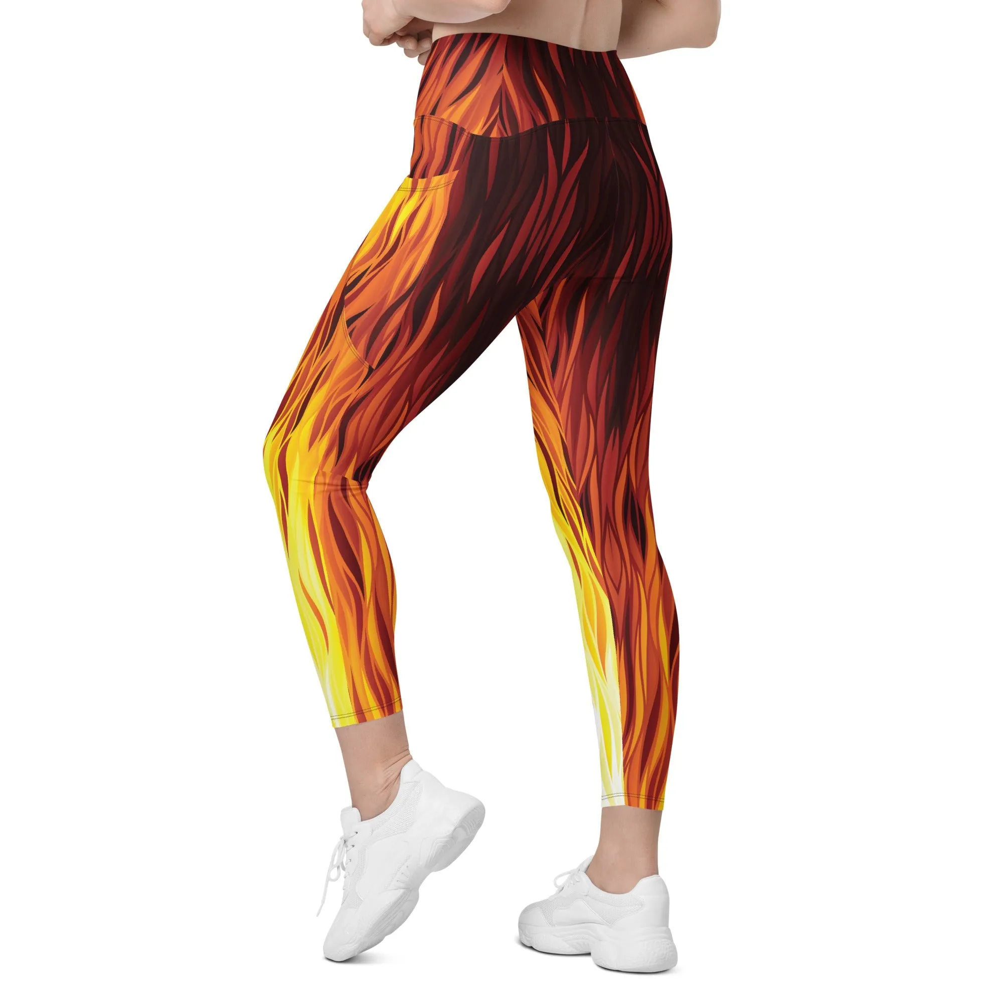 Fire Leggings With Pockets