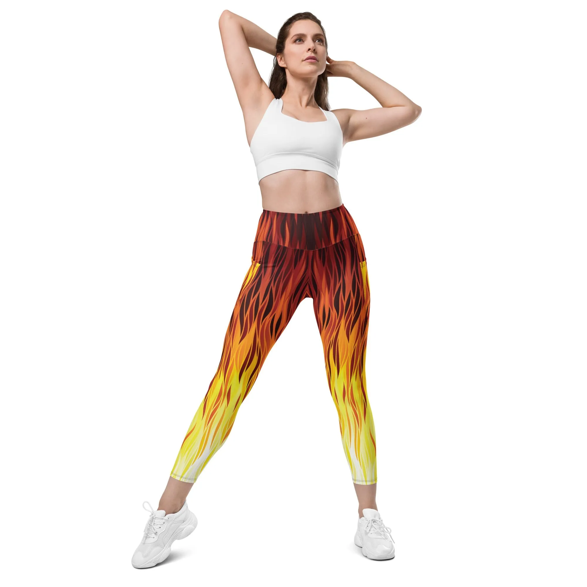 Fire Leggings With Pockets