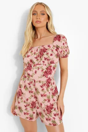 Floral Off The Shoulder Flippy Romper