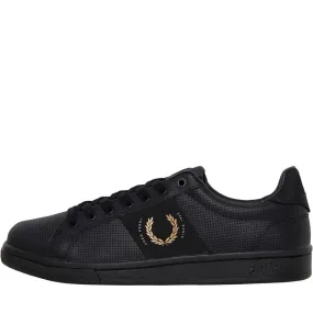 Fred Perry B721 Pique Emboss Lea/Branding Trainers Black