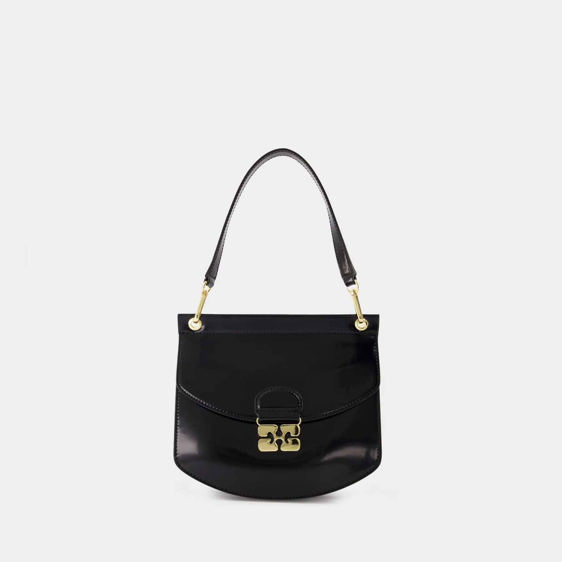 Ganni  Apo-G Small Bag - Ganni - Synthetic Leather - Black