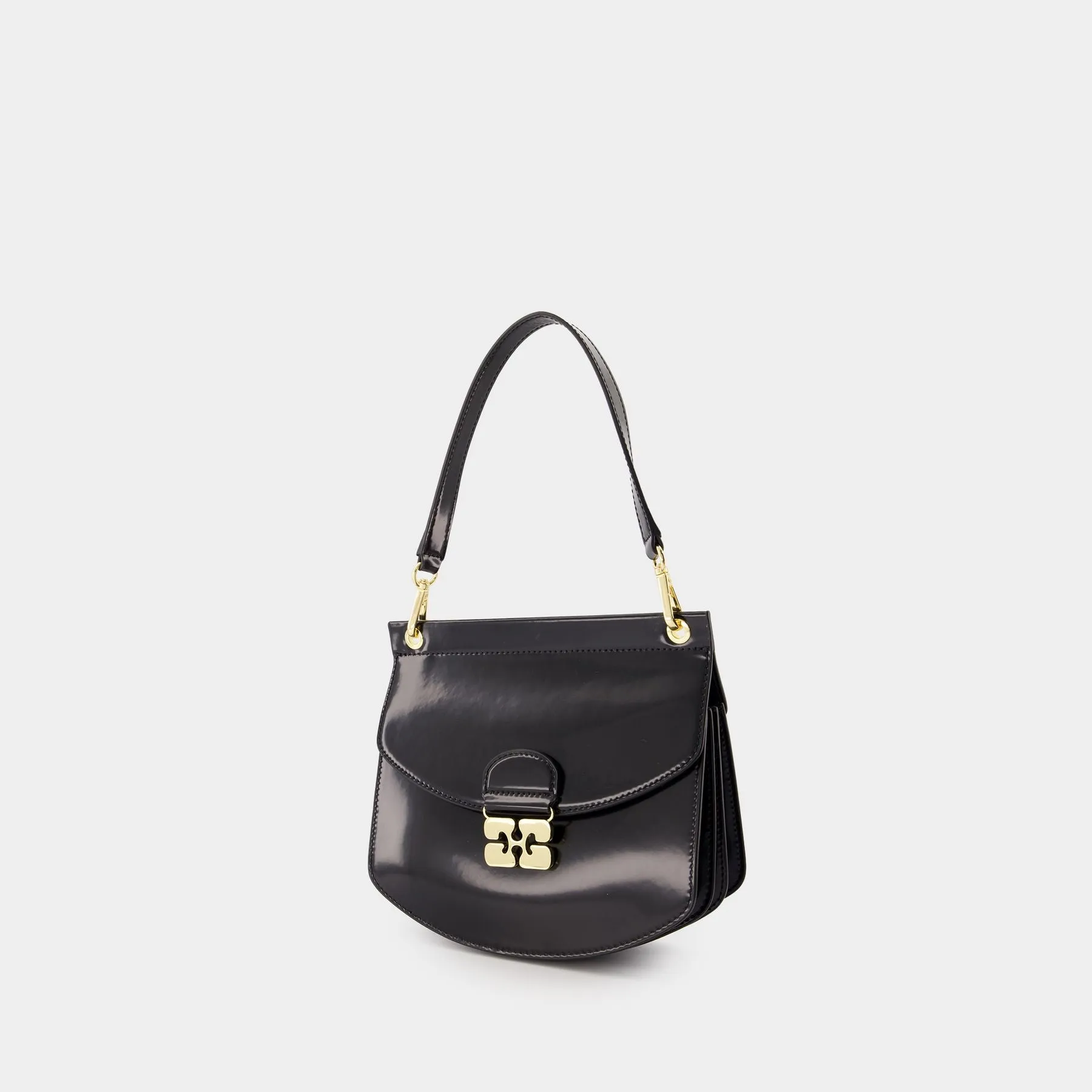 Ganni  Apo-G Small Bag - Ganni - Synthetic Leather - Black