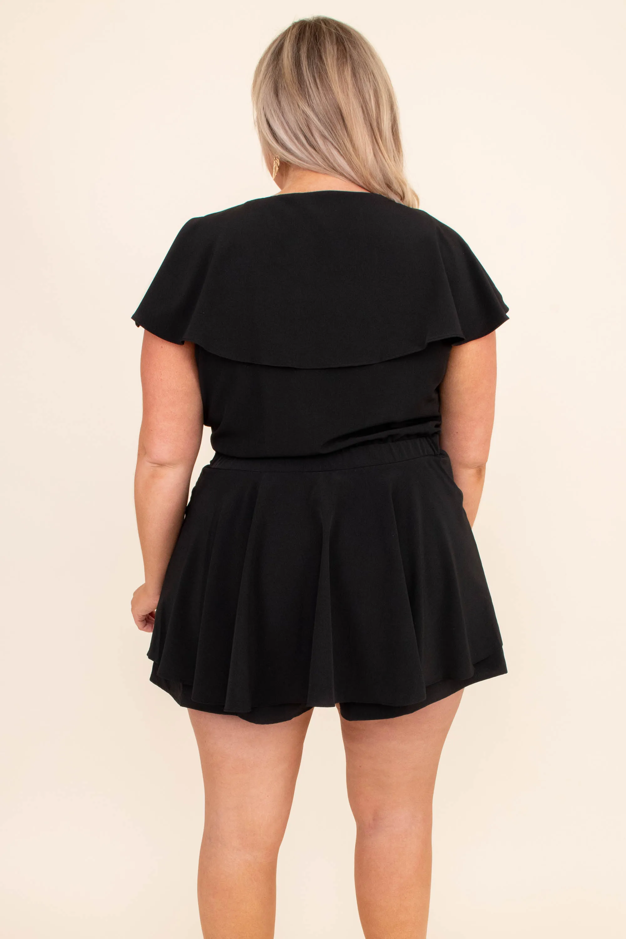 Going International Romper, Black