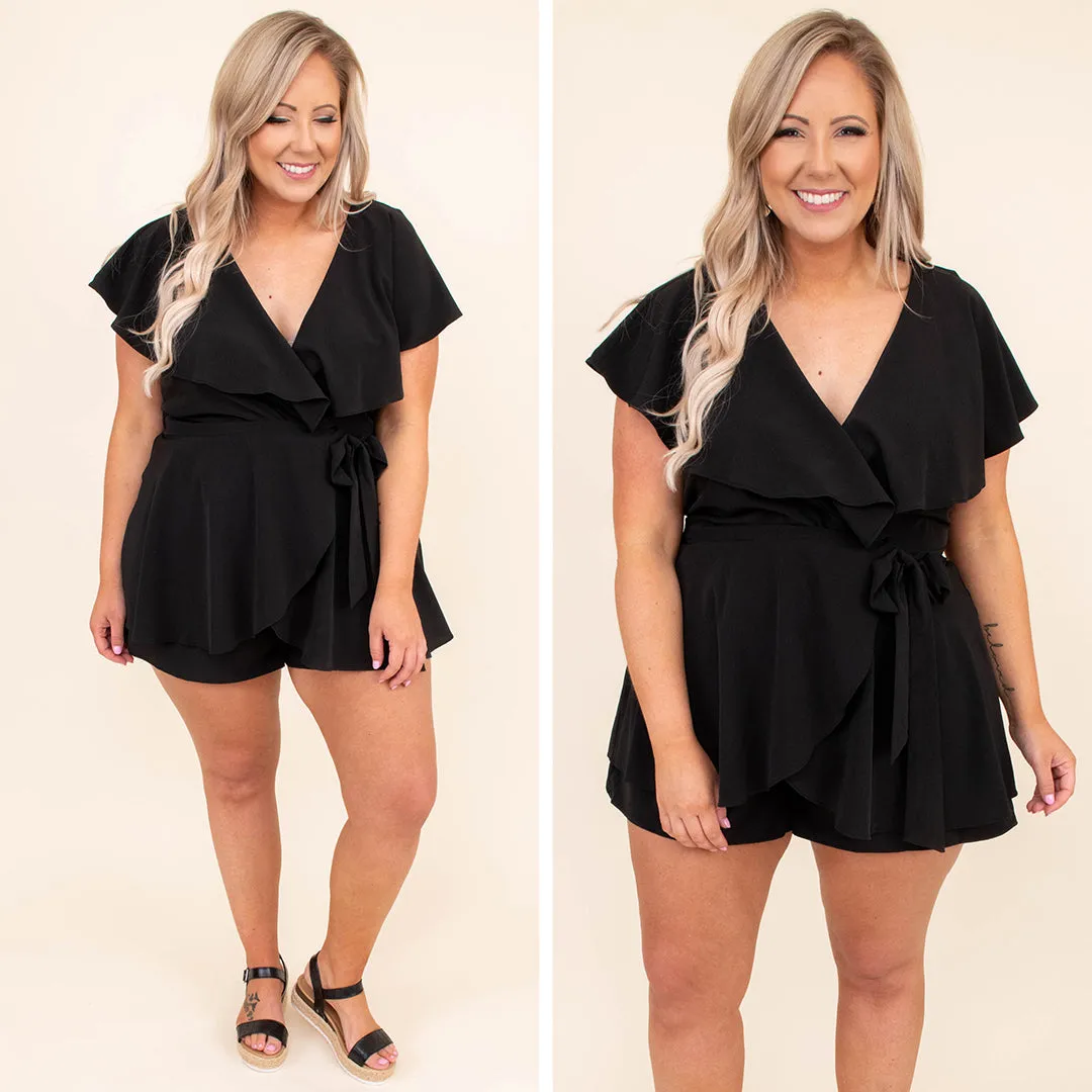 Going International Romper, Black