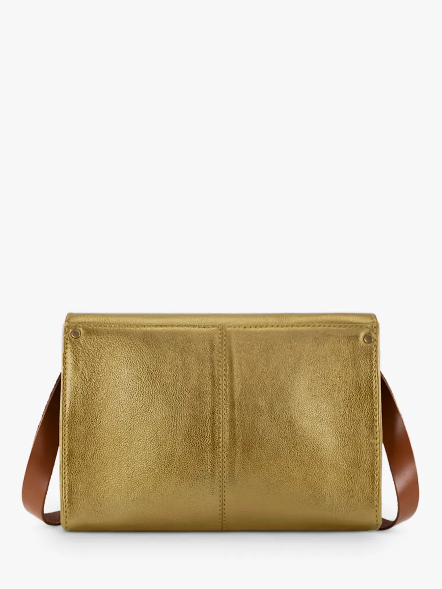 Gold Leather Shoulder Bag for Women - L'Indispensable Bronze | PAUL MARIUS