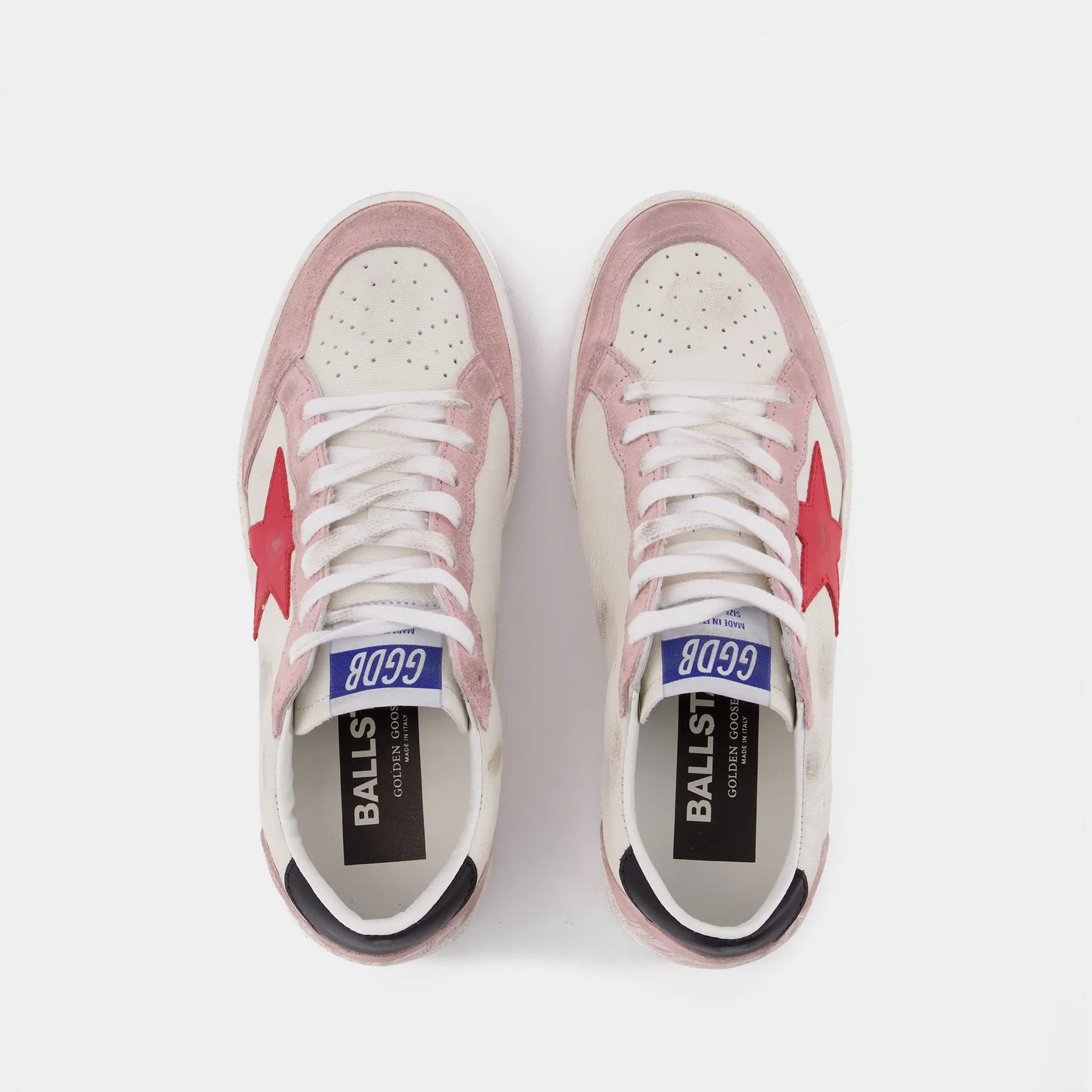 Golden Goose Deluxe Brand  Ball Star Sneakers in White Leather