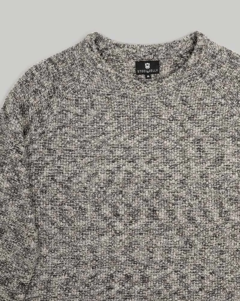 Grey Melange Crew Neck Jumper