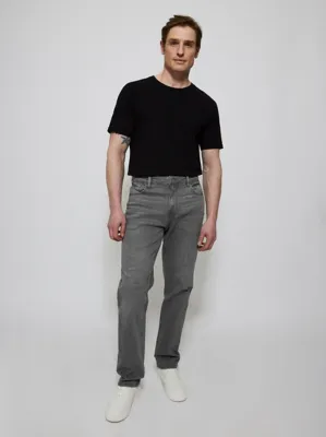 Grey Straight Fit Jeans With Stretch | Men | George at ASDA