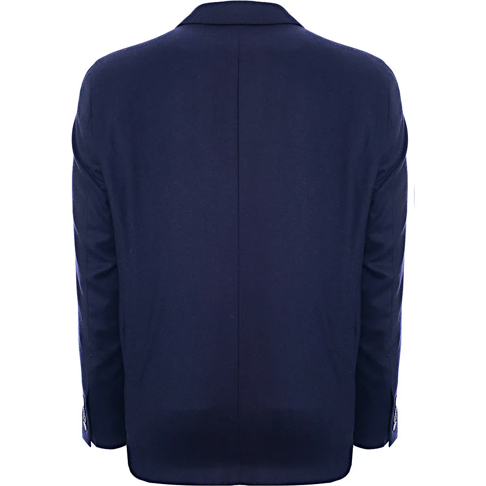 Hackett London Baby Shetland Twill Double-Breasted Jacket in Bright Navy