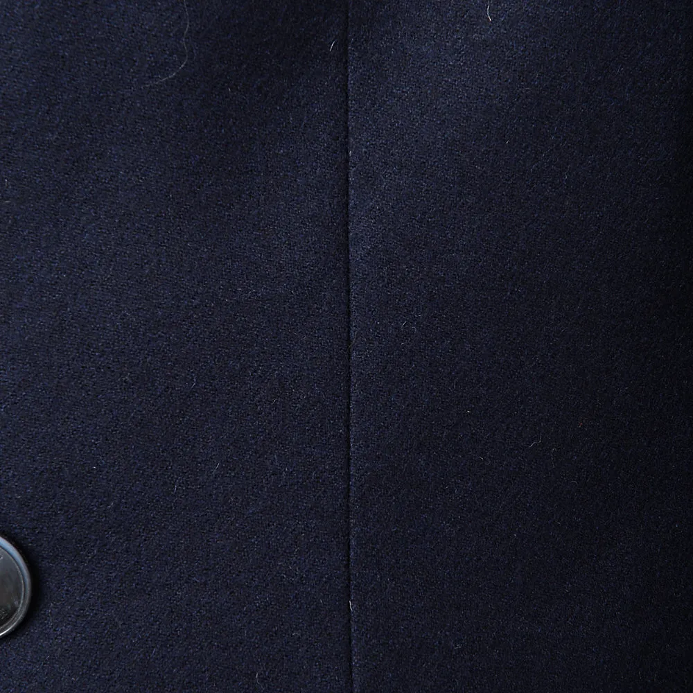 Hackett London Baby Shetland Twill Double-Breasted Jacket in Bright Navy