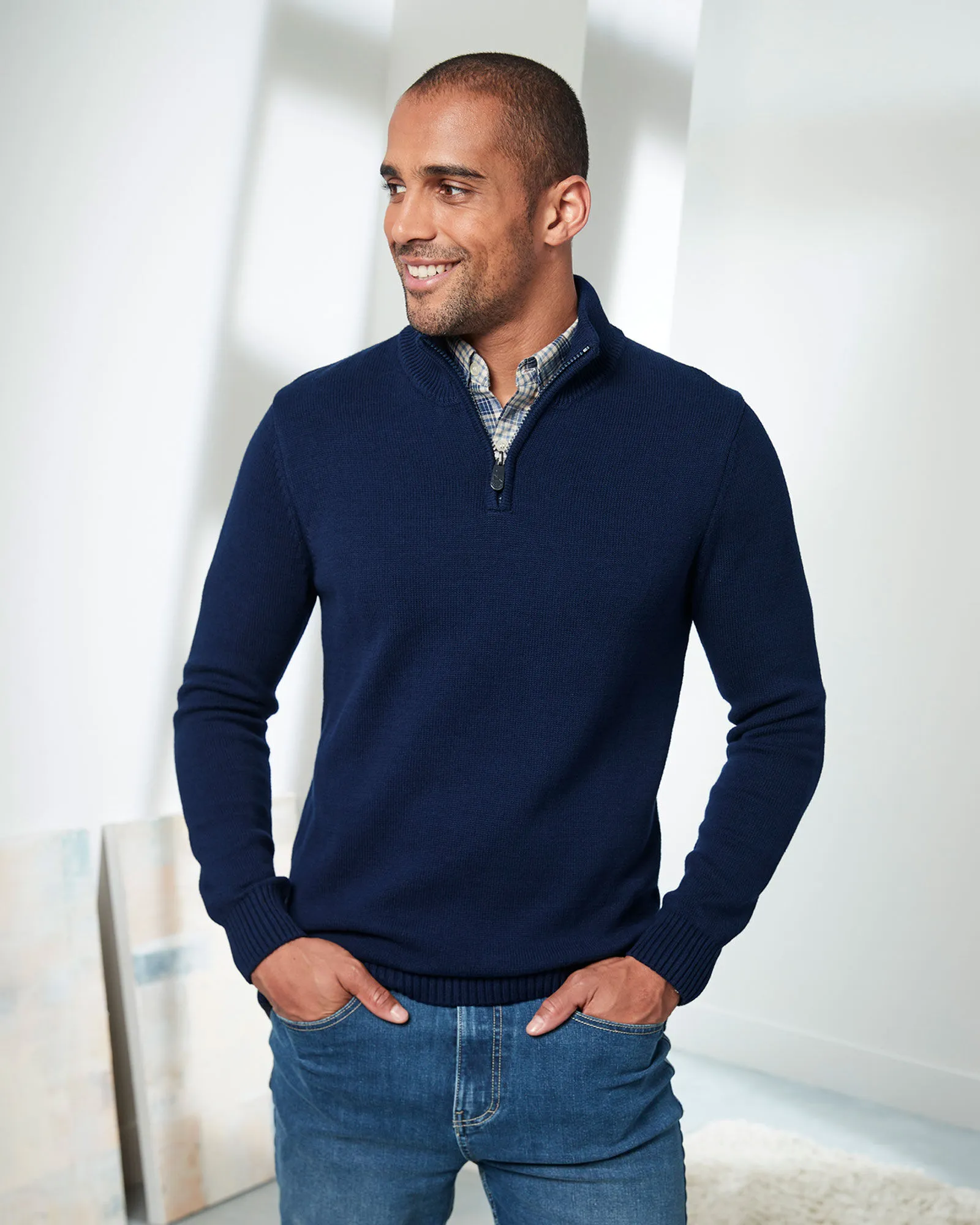 Half Zip Mock Shirt Jumper