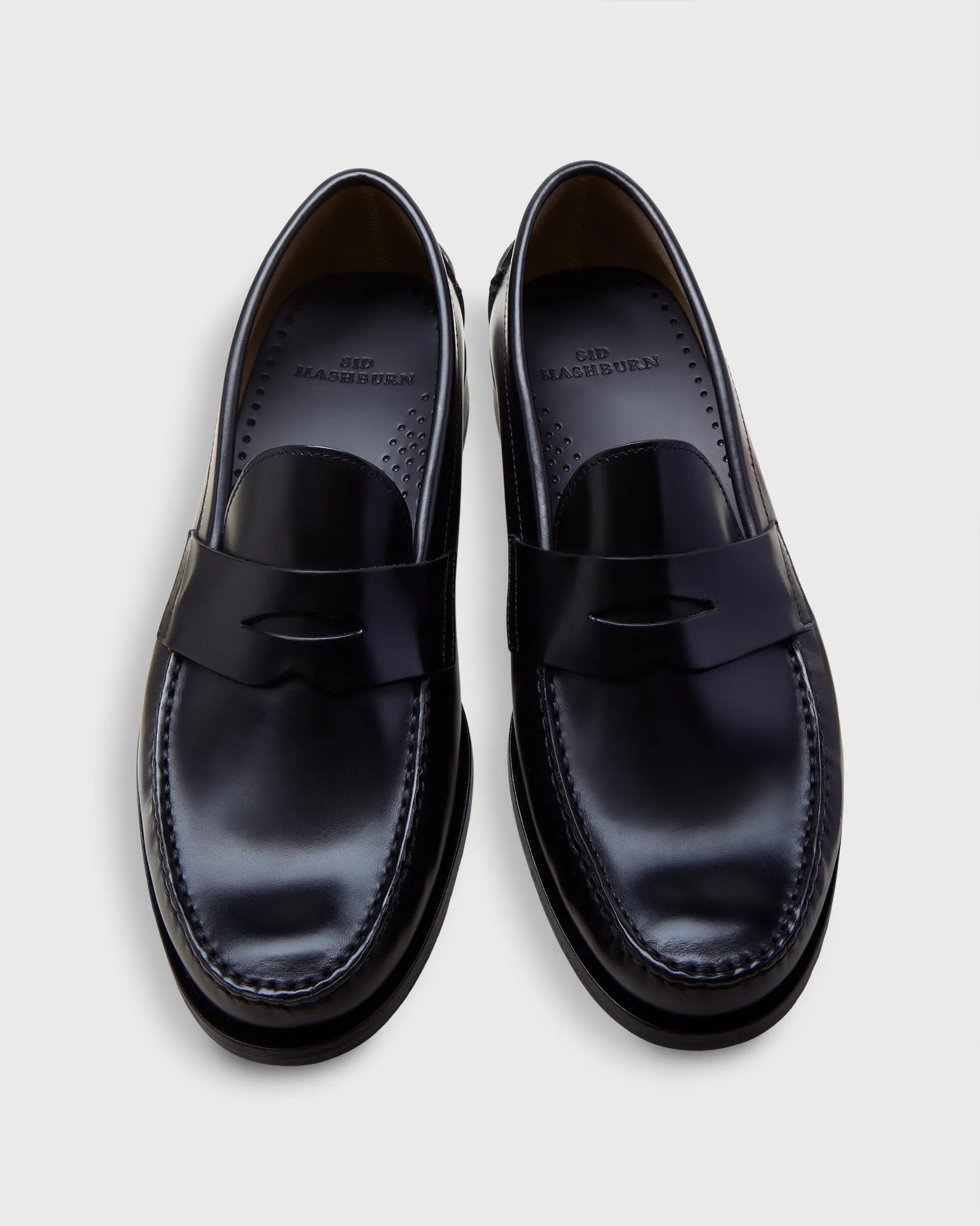 Handsewn Penny Loafer in Black Leather