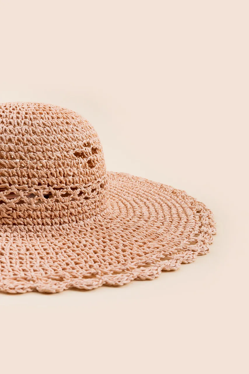 Hannah Scallop Edge Floppy Hat