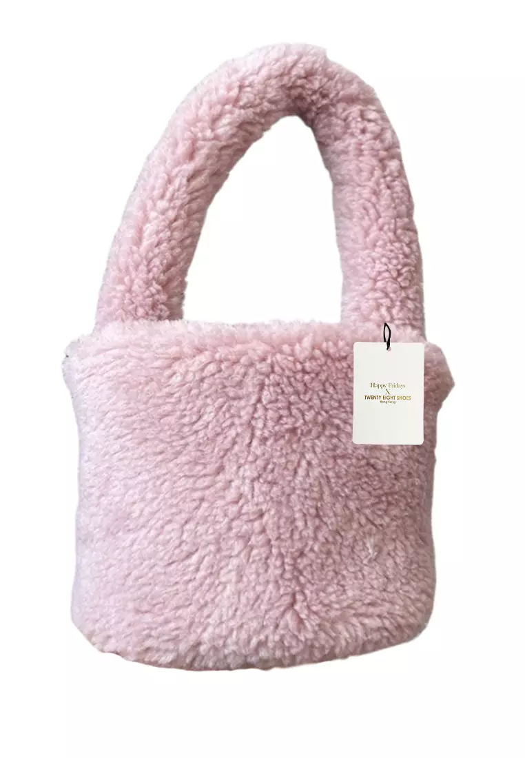 HAPPY FRIDAYS Plush Round Cylinder Handbag JQ-W689