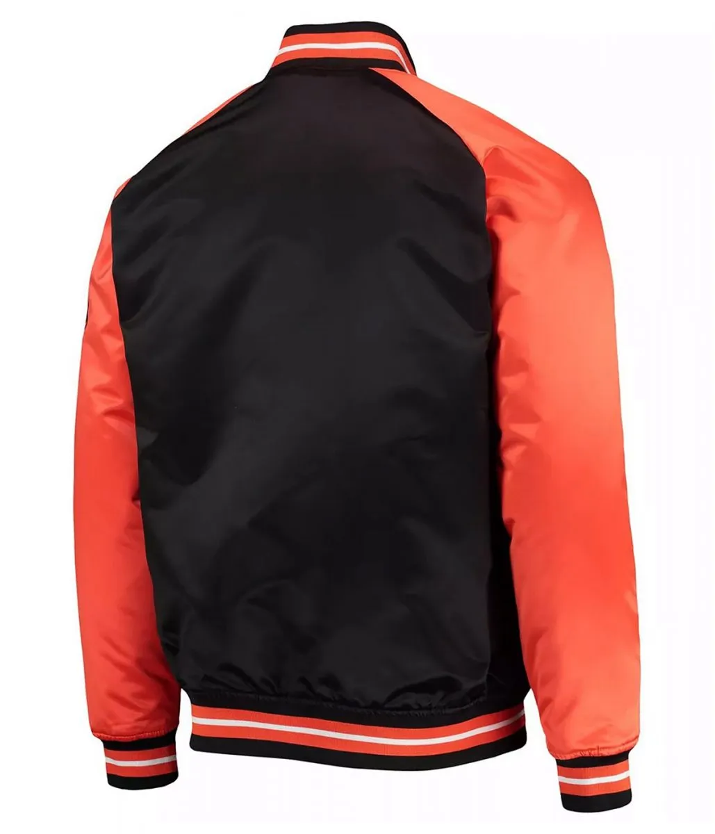 Hardwood Classics Reload 3.0 NY Knicks Black and Orange Jacket