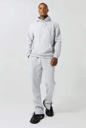 Heavyweight Man Waffle Hooded Tracksuit