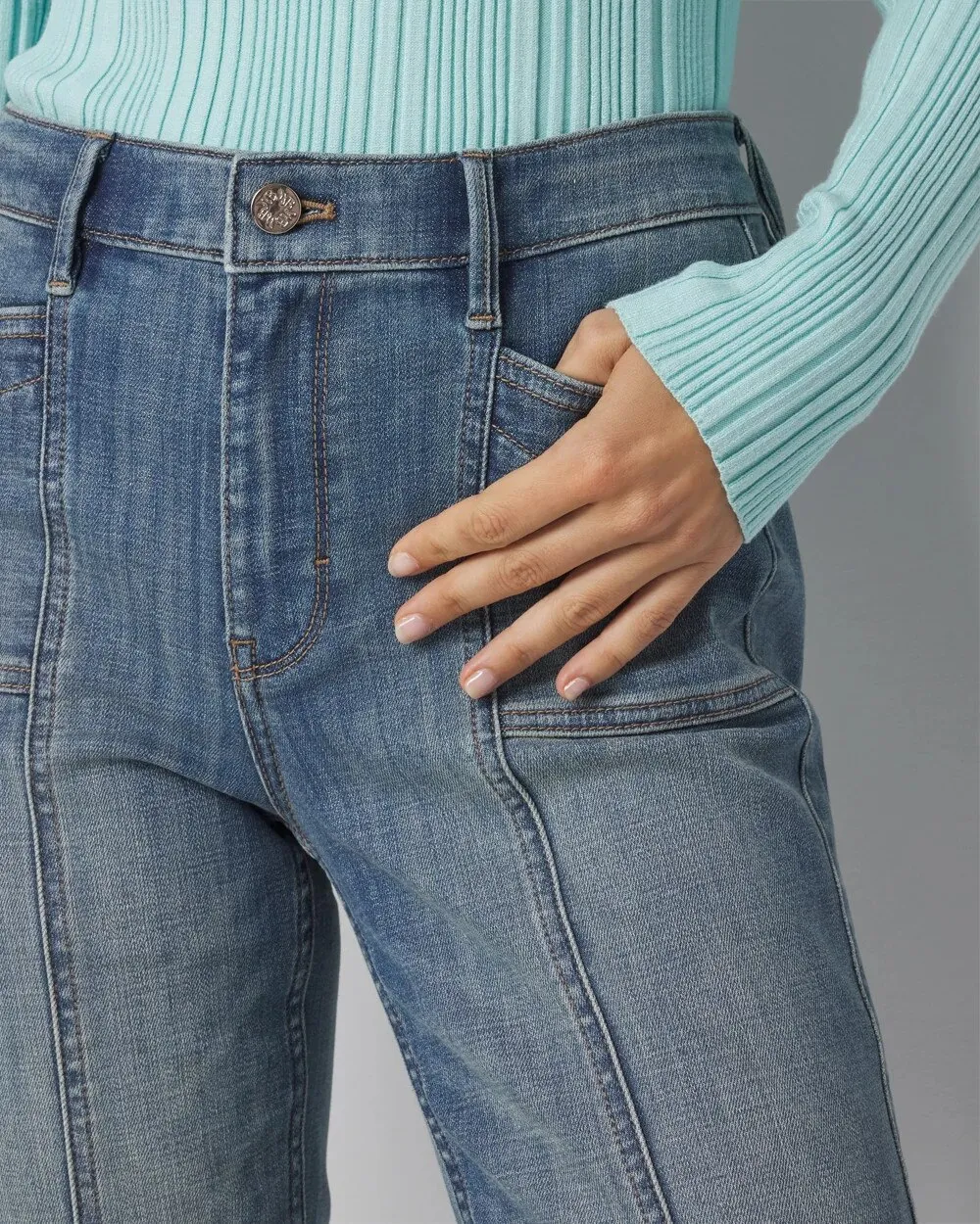 High-Rise Everyday Soft Novelty Pocket Slim Jeans