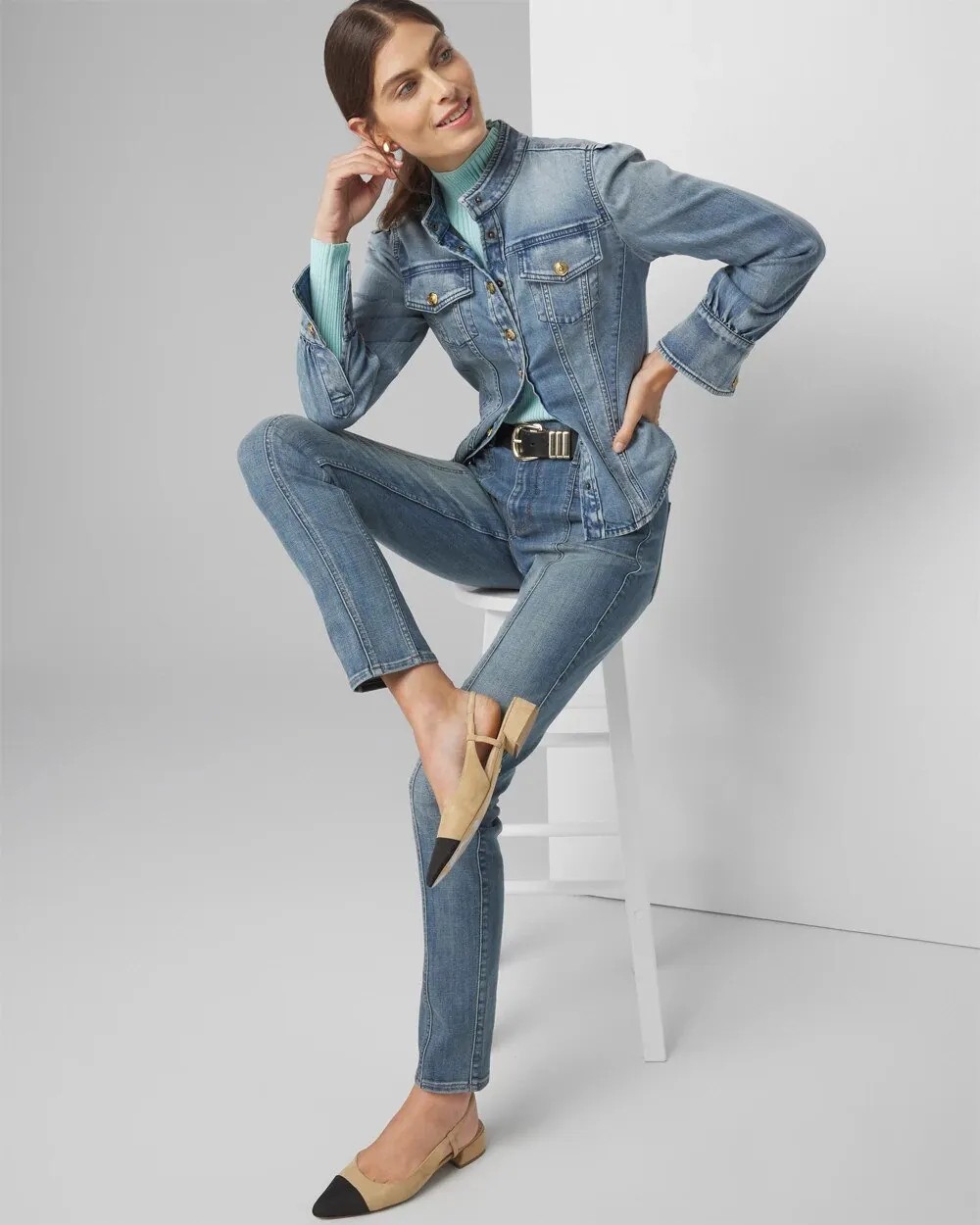 High-Rise Everyday Soft Novelty Pocket Slim Jeans