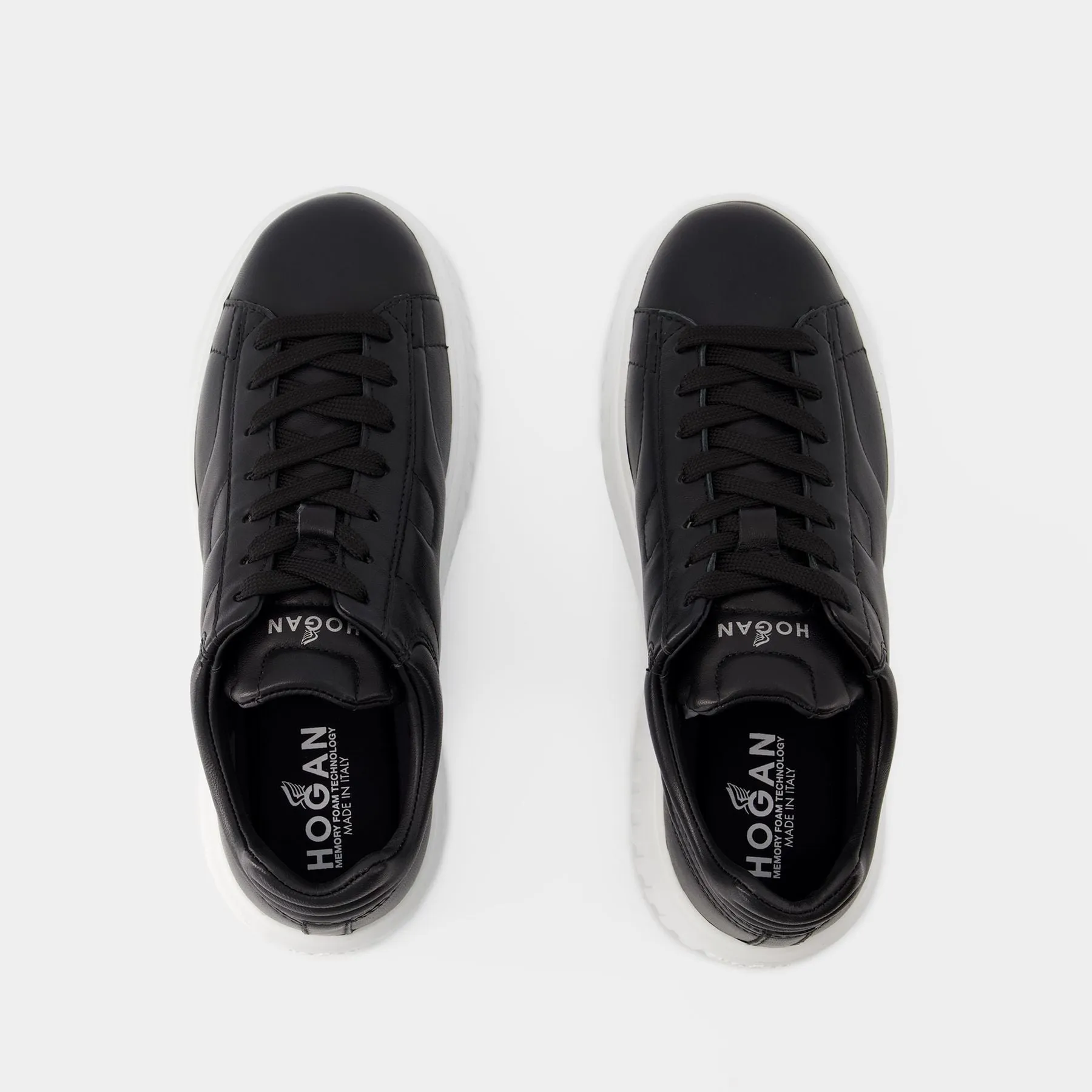 Hogan  H-Stripes Allacciato Sneakers - Hogan - Leather - Black