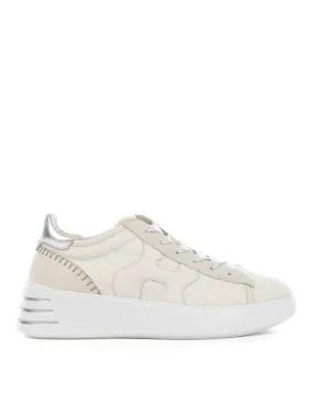 Hogan Sneakers Rebel Bianco In Tessuto Boucl