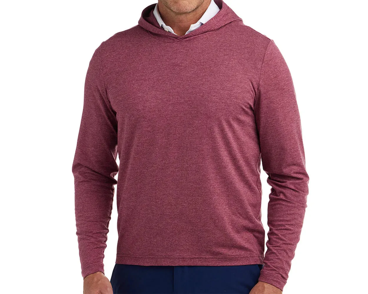 Holderness & Bourne Stowe Pullover in Heathered Vintage Claret