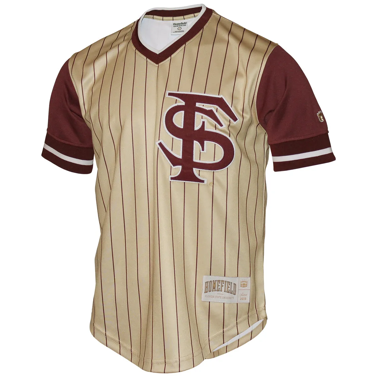 Homefield Men's Florida State 2000's Inspired Baseball Pinstripe Pullover - Gold