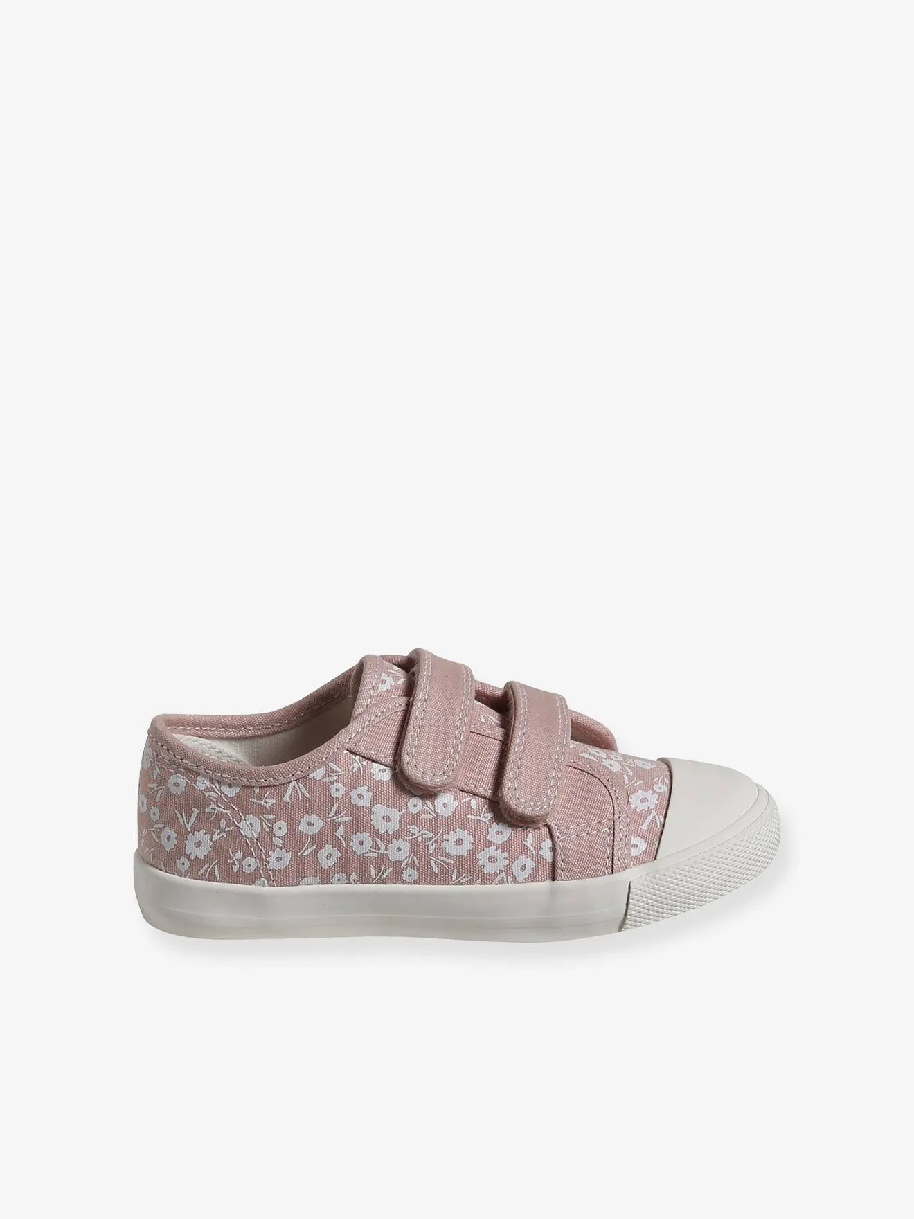 Hook-and-Loop Canvas Trainers for Girls, Designed for Autonomy - printed pink