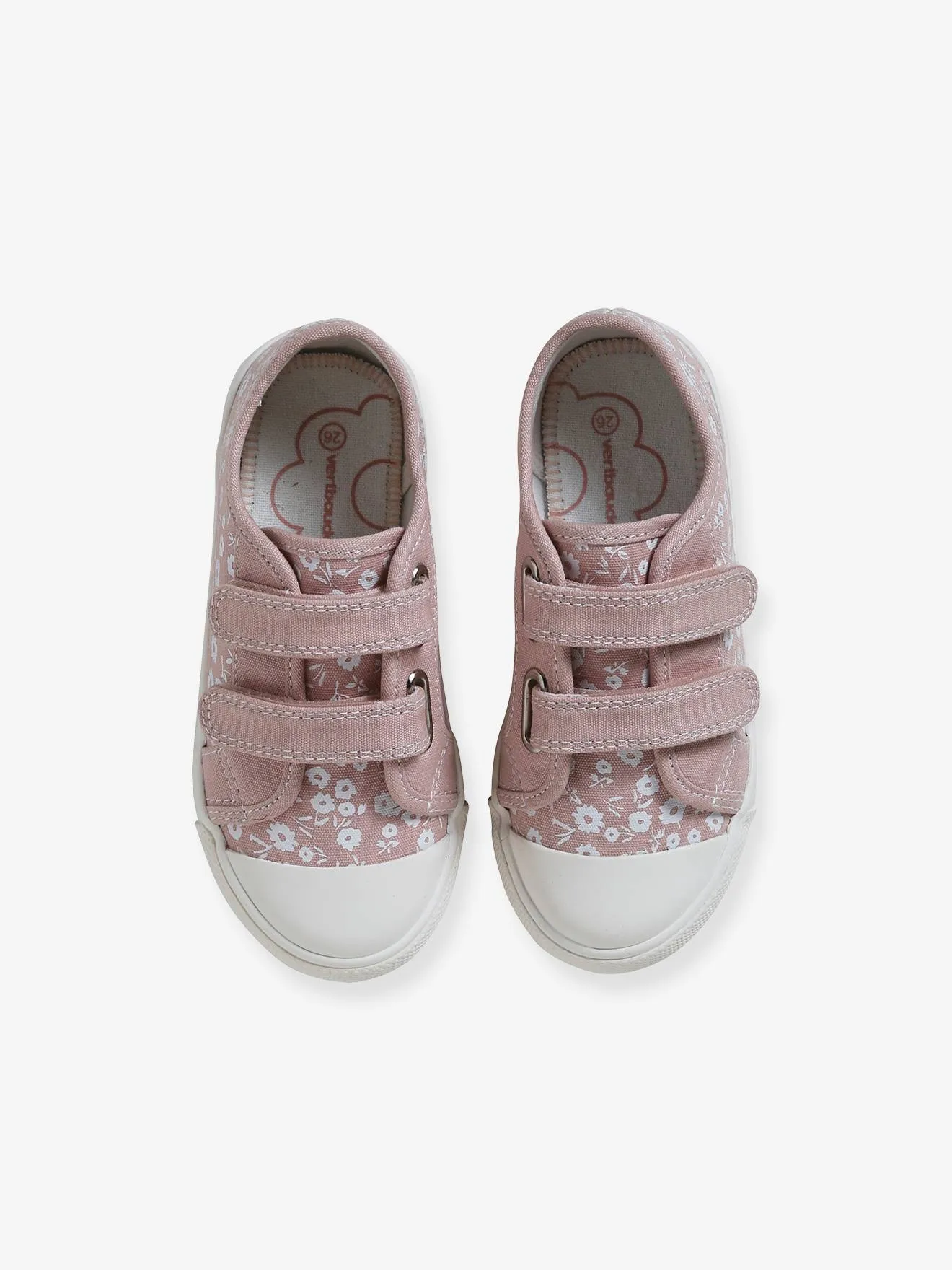 Hook-and-Loop Canvas Trainers for Girls, Designed for Autonomy - printed pink