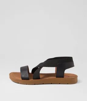 I LOVE BILLY Mentie Black Elastic Sandals