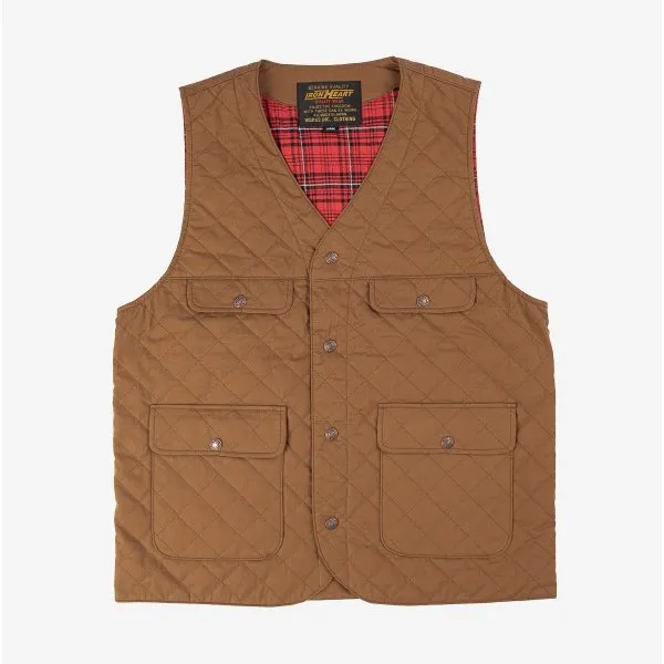 Iron Heart 4.7oz Padded Vest in Brown